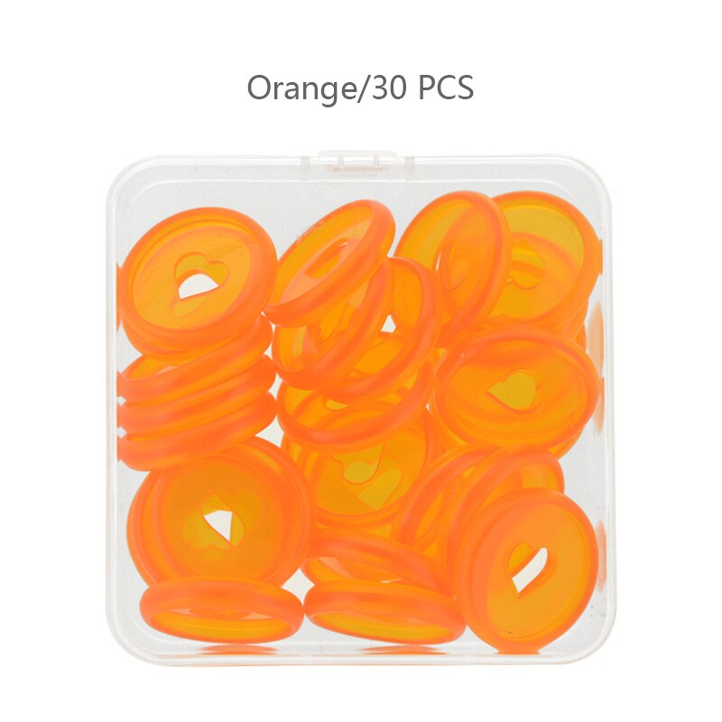 Anillas de plástico de 28mm para encuadernación de cuaderno, hebilla de encuadernación, anillos de setas, discos de encuadernación de anillas de hojas sueltas, suministros de oficina, 30 Uds.: Orange-30pcs