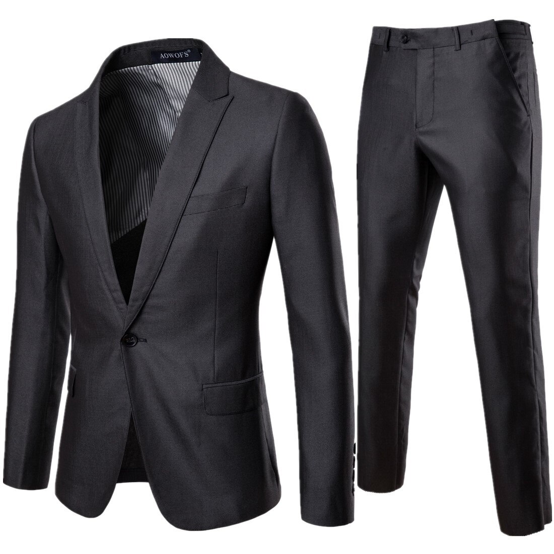 Plus Size 4XL 5XL Business Leisure Suit with Pants 2-piece Bridegroom Best Man Wedding Suits Costume Homme Mariage: S