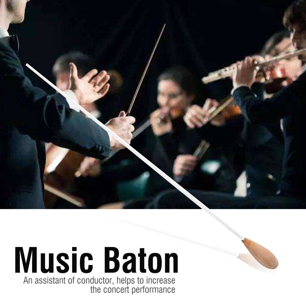 38cm Pearwood Handle Durable Musical Conductor Baton Multipurpose Symphony Lightweight Orchestra Band Conducting Wand Director