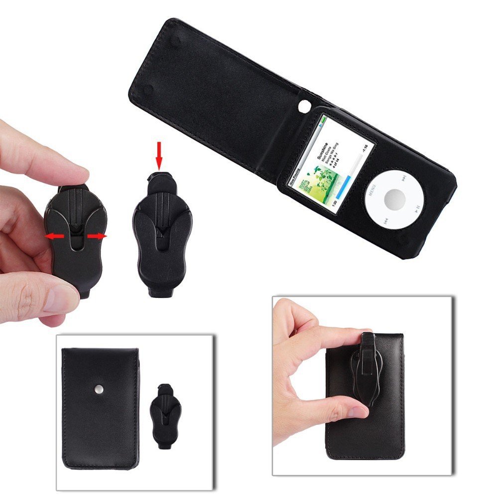 Running Camel Leather Case for Apple iPod Classic 80GB 120GB 160GB With Belt Clip + Full Body Protective Film For iPod Classic