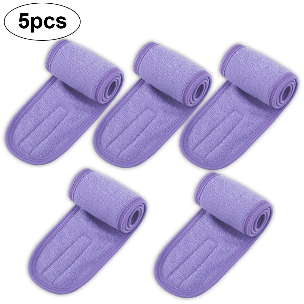 1/2/5/10/20 stücke Wimpern Verlängerung Spa Gesicht Stirnband machen-hoch wickeln Kopf Frottee Haarband strecken Handtuch mit Magie Band: Silber