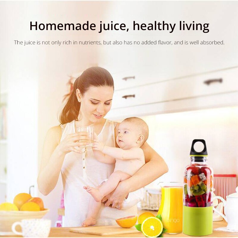 Juicepresser blender elektrisk kjøkkenmikser juicer fruktkopp liten bærbar mini food prosessor 45 sekunder rask juice