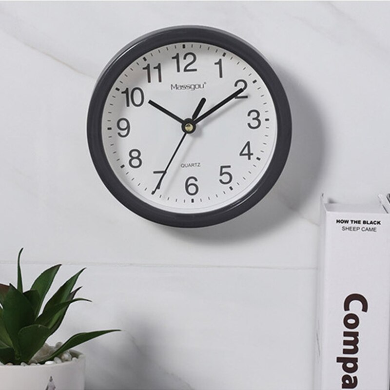 Minimalistische Kleine Wandklokken Met Frame Doorzichtige Plastic Snoep Kleuren Mute 15Cm Opknoping Horloge Klok Woonkamer Home Decor