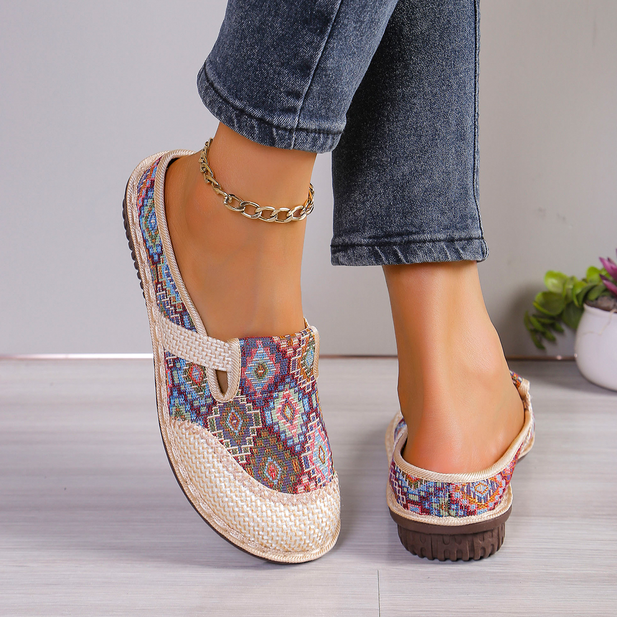 Damenschuhe, lässiger Sneaker, weiche Sohle, leichte Unterhose-an-Freizeitschuhe, halb ziehen Täglich, bequeme Pantoletten, Damen-Sommerschuhe