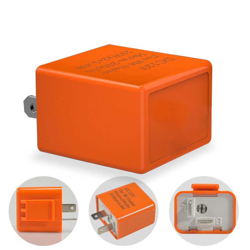 2Pin Motorcycle LED Flasher Relay Adjustable Frequency of Turn Signal Blinker Indicator Flasher Relays For Motorbike Accessories