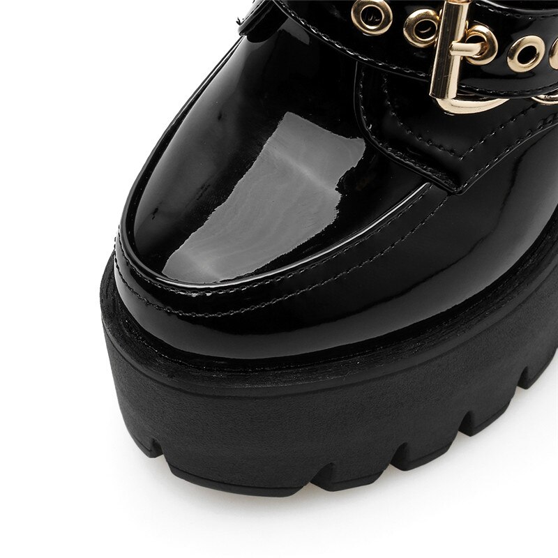 Ymechic Zomer Dans Rock Punk Stabiele Blok Hoge Hakken Gladiator Pumps Zwart Gesp Platform Sandaal Boot Goth Schoenen