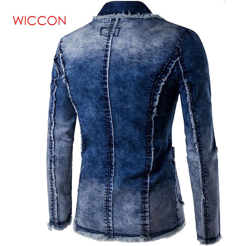 Casual Denim Jacket Suit Men's Blazer Slim Fit Masculino Trend Jeans Suit Jean Jacket Men Plus Size