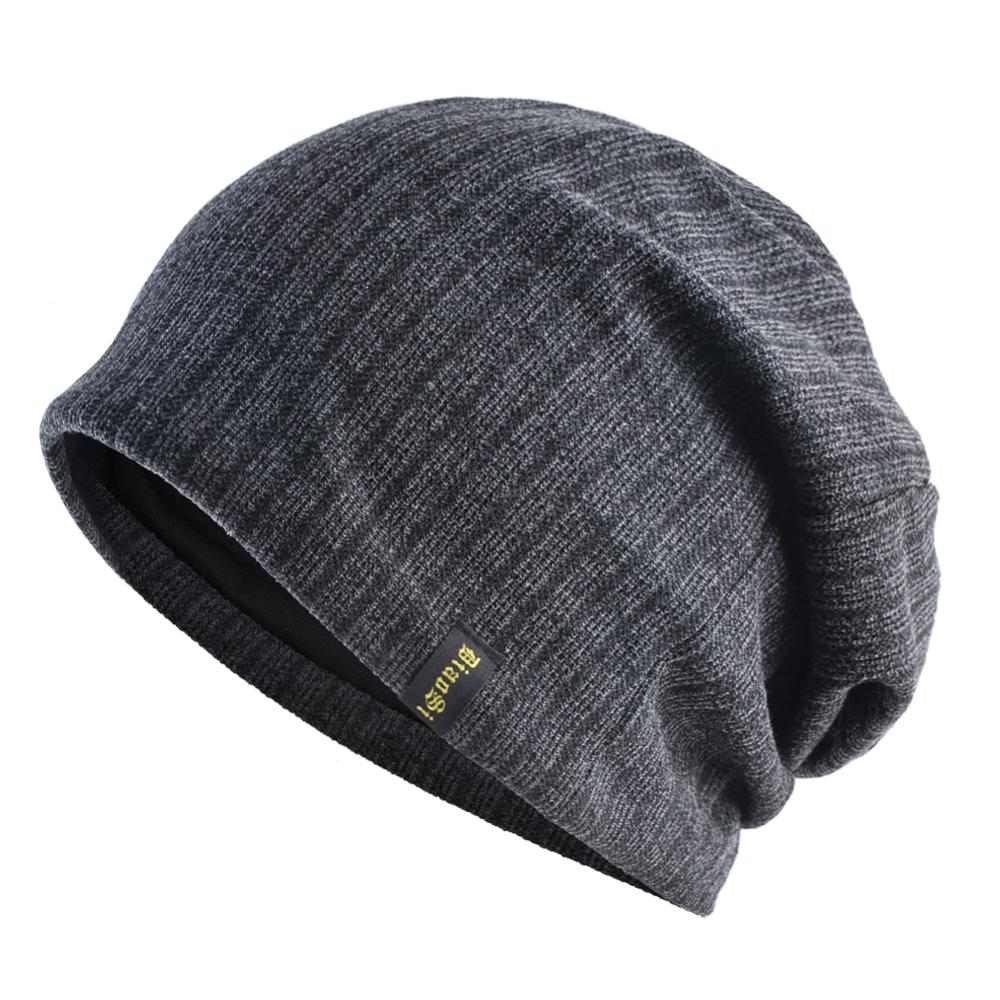Enfärgade mössor herr höst vår mössa mössor casual lös huva kepsar dam streetwear hip hop skullies mössor mjuk hatt: Grå