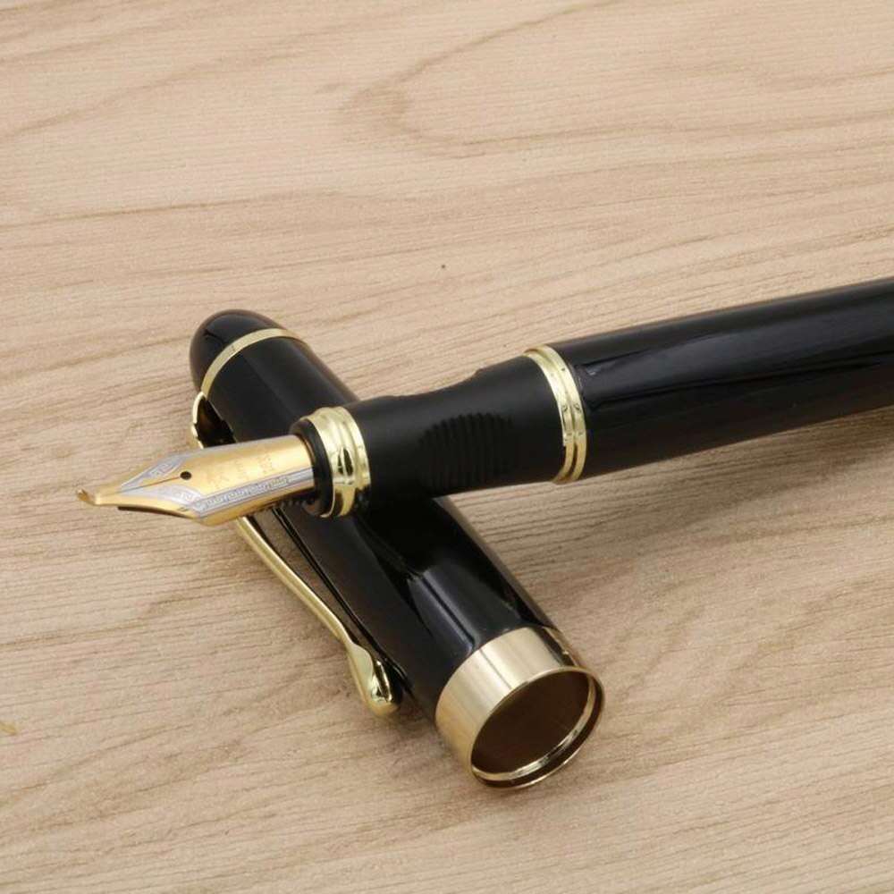 JINHAO X450-pluma estilográfica clásica de METAL, dorado, iridio, 1,0mm: A1