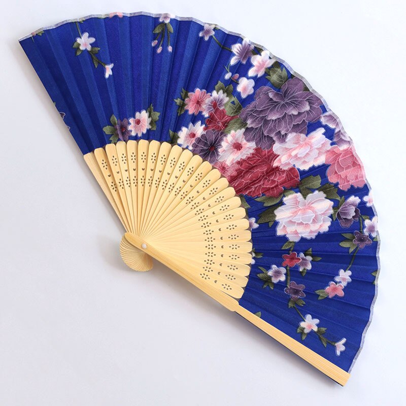 Vintage silkki taitettava viuhka retro kiinalainen japanilainen bambu taitettava viuhka tanssi käsiviuhka kodin sisustus koristeet askartelu abanico: B