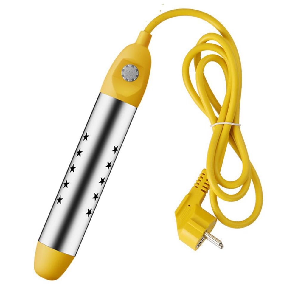 2500W 1.5 Meters Line Stainless Steel Immersion Heater Heating Rod Automatic Power-Off Water Boiler Tool: EU plug