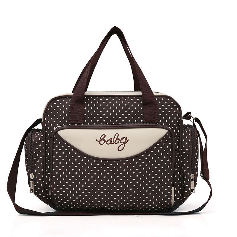 5 Stuks Multifunctionele Grote Capaciteit Moeder Luiertas Voor Baby &#39;S Reistas Mode Maternal Nappy Messenger Bag Producten: Brown packets