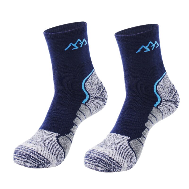Calze da sci termiche invernali uomo caldo donna Outdoor ciclismo snowboard escursionismo sport calze Coolmax calze termiche più spesse: blue 014 size L