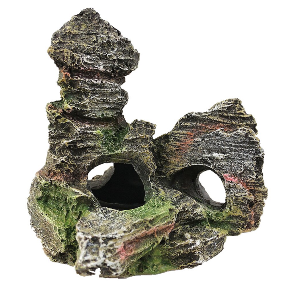 Fish Tank Artificial Rock Cave Playing Resin Stone Simulation Aquarium Mountain Rockery View Decorative Ornament Tree Bridge