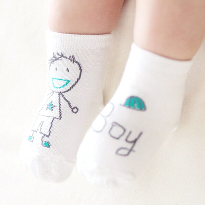 Baby Katoenen Sokken Herfst En Winter Jongen Meisje Cartoon Sokken Comfortabele En Warme Zachte En Ademend Effen Kleur Warme Sokken