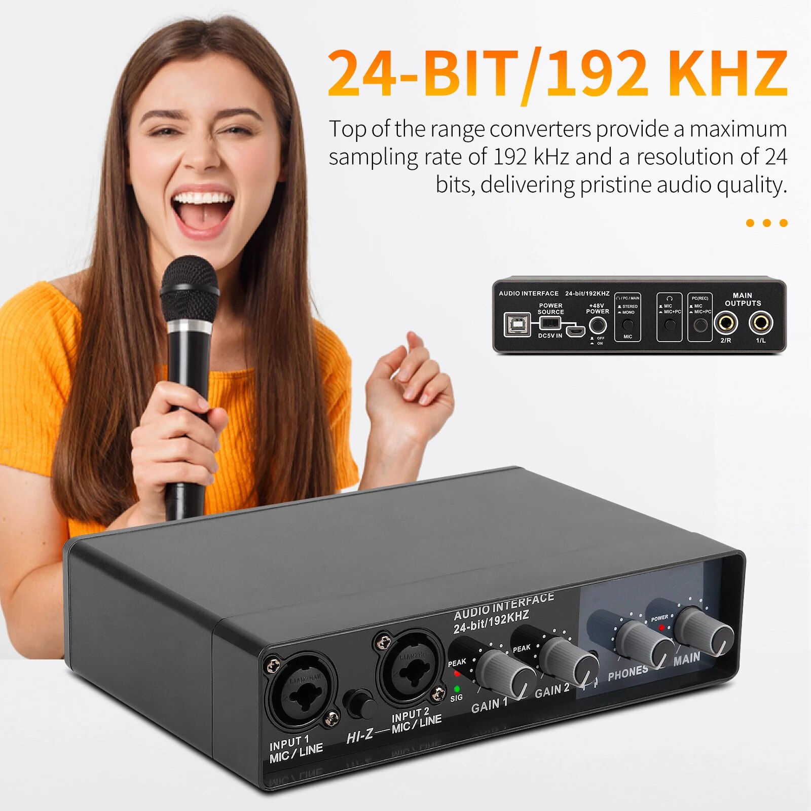 L&#39;interfaccia Audio Teyun Produce una scheda Audio UR22C per la registrazione che compone l&#39;interfaccia audio per chitarra amplificatore per cuffie Audio USB