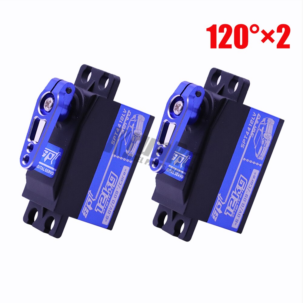 SPT4412LV 12kg Large Torque Metal Gear Standard Digital Low Profile Servo 1/10 RC Car 3racing SAKURA D4 CS Airplane Roboit Arm: 2 pcs 120 with arm