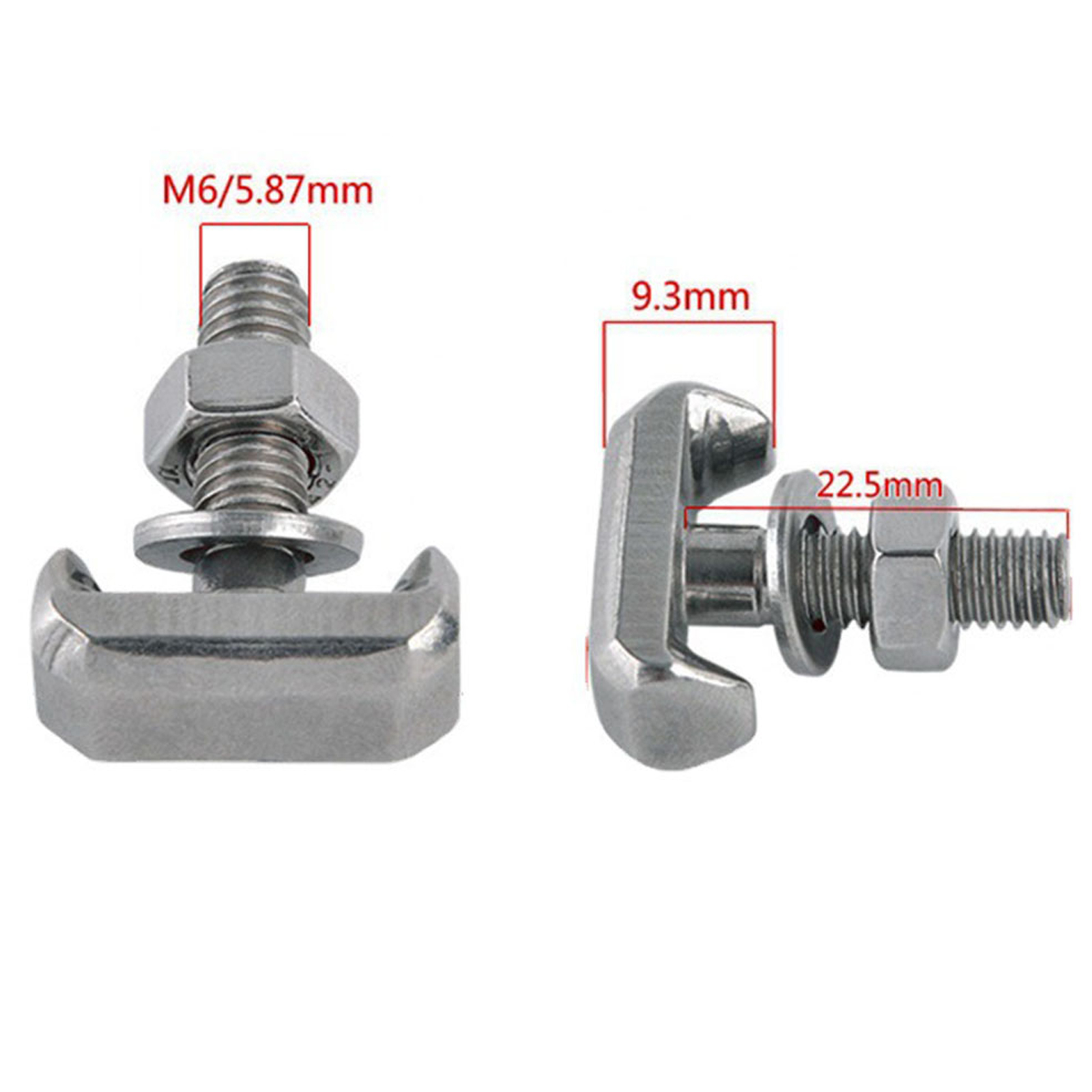 T-Bolt roestvrijstalen batterijterminalconnectoren Kabelschroef M6 batterijterminals Connector Auto-accessoires