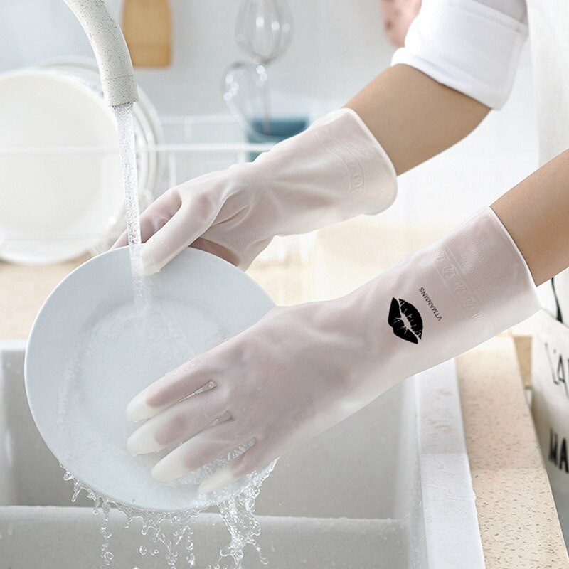 Washing Gloves Women Waterproof Rubber Latex Thin Kitchen Laundry Plastic Cleaning Dishes Household Chores Kitchen Tools