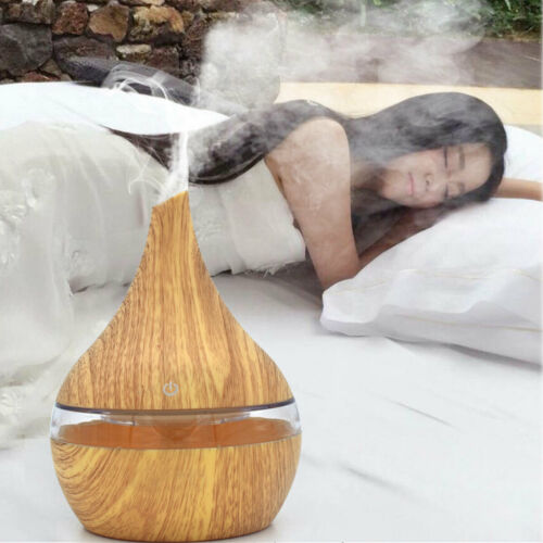 Air Aroma Essentiële Olie Diffuser Houtnerf Ultrasone Aromatherapie Luchtbevochtiger: 2