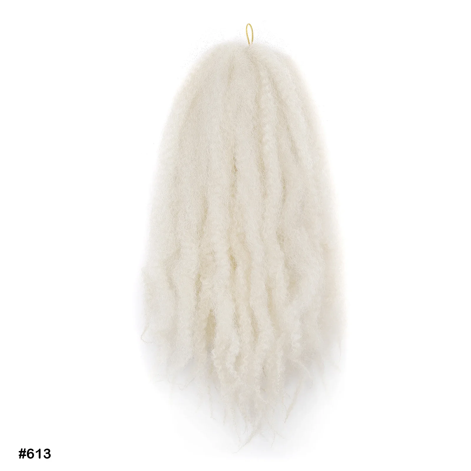 Pelo de ganchillo Marley Twist, pelo trenzado corto y rizado, trenzas bohemias, extensiones de cabello de ganchillo sintético, peinado Afro negro: # 613