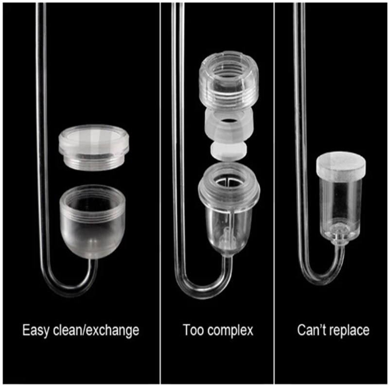 HONGYI 1 Piece Acrylic Aquarium O2 Refiner Air Oxygen Diffuser Mini Nano Atomizer Fish Tank Super Silm Bubble Counter