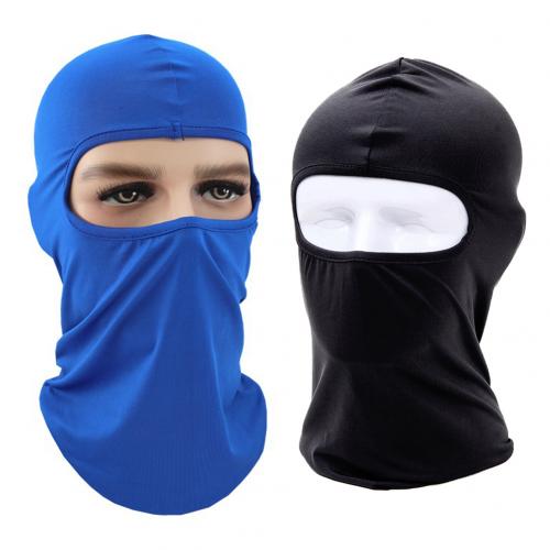 2Pcs Zon Bescherming Stofdicht Ademend Balaclava Volledige Dekking Gezicht Masker Bescherming Gezichtsmasker Bescherming Gezichtsmasker Protectio: Black  Sapphire Blue