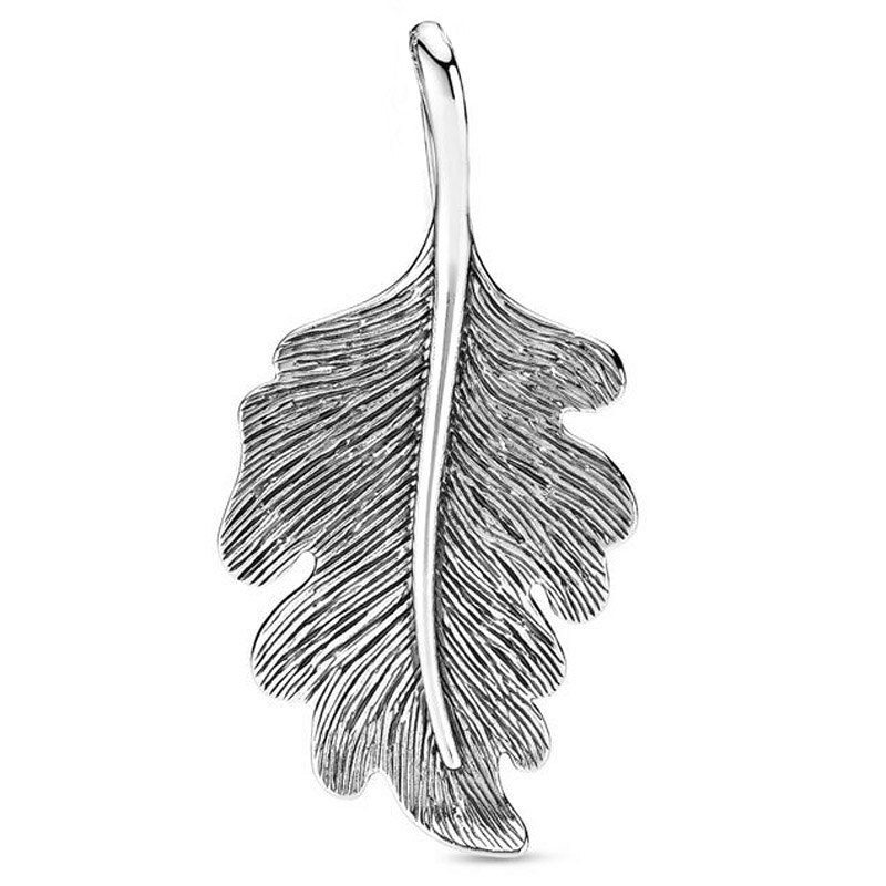 FAI DA TE di Fascino di Filatura Cuori Foglia di Quercia Albero Pendente Della Collana Della Piuma 925 Sterling Silver Bead Fit Originale Dei Monili Del Braccialetto: 11