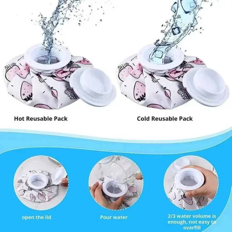 1PC Reusable Ice Bag Cartoon Cute Cold Water Bag For Injury Relief Wisdom Tooth Eye Fatigue