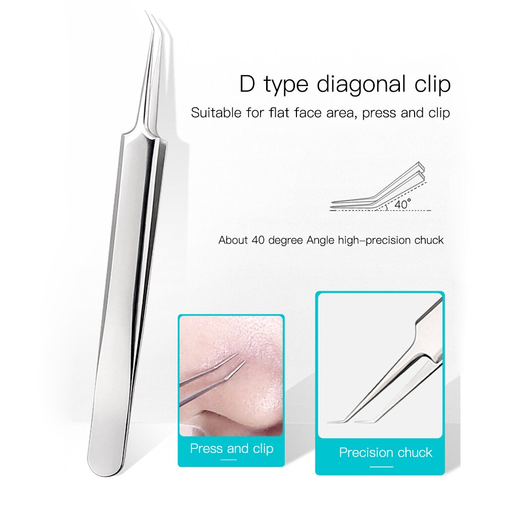 5 stuks roestvrijstalen mee-eter naalden acne clip antibacteriële acne naald mee-eter comedonen acne puistjes verwijderaar