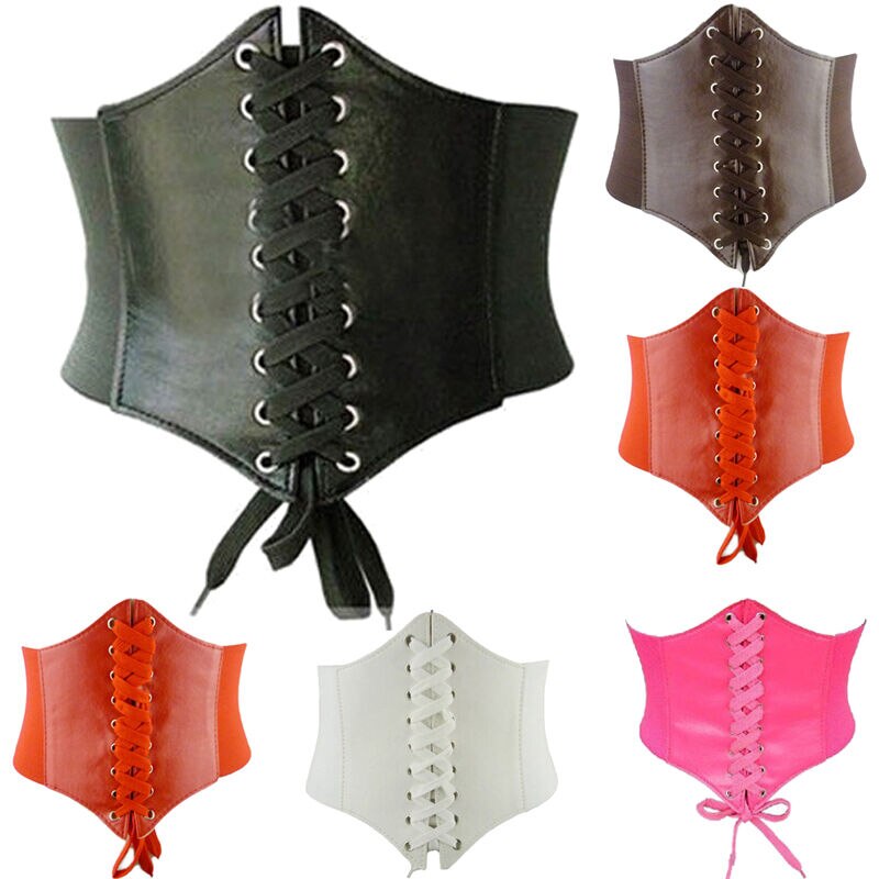 Cinturón moldeador de cuerpo con hebilla para mujer, cinturón de cintura ancha debajo del pecho, y
