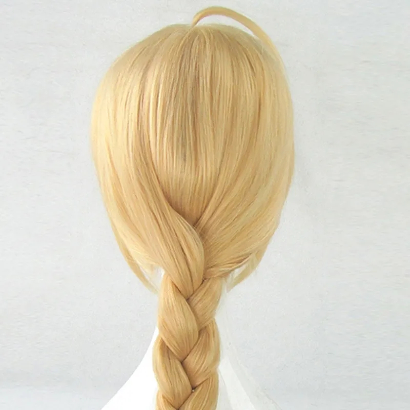 Fullmetal Alchemist Edward Elric 55cm Medium Long Straight Braid Styled Synthetic Cosplay Wigs Anime Costume Party