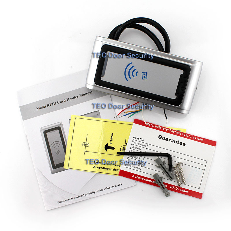 Ip68 rfid-läsare metall åtkomstkontrollläsare  wg26 wg34 metallskal utomhus applicerad rfid-kortläsare