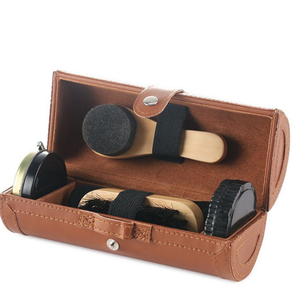 Kit de limpieza de zapatos 6 uds., bolsas de cuero para el cuidado del sofá en casa, paño brillante, herramientas prácticas de cepillado, botas, zapatillas para el asiento del coche