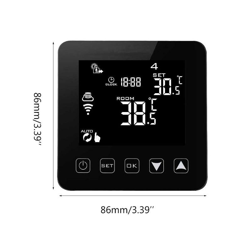 ! Wifi Programmeerbare Thermostaat Echo Alexa Voice Control Elektrische Vloerverwarming Kamer Temperatuurregeling 16A 100-240V