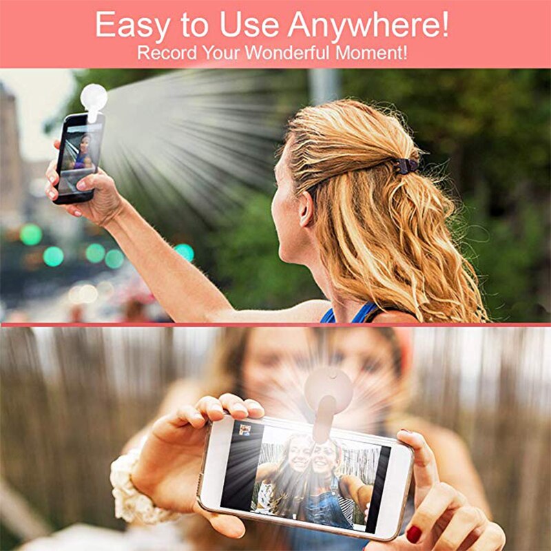 9 anneau lumineux à LED universel téléphone portable remplissage lampe cercle photographie lumière pour tous les téléphones mobiles et tablettes directe