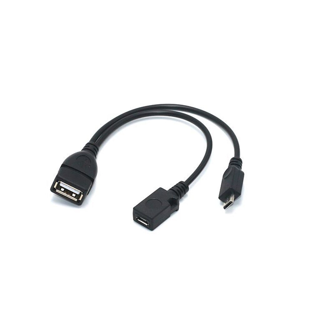 2 In 1 Otg Micro Usb Host Power Y Splitter Usb Adapter Naar Micro 5 Pin Man Vrouw Kabel HJ55: Default Title