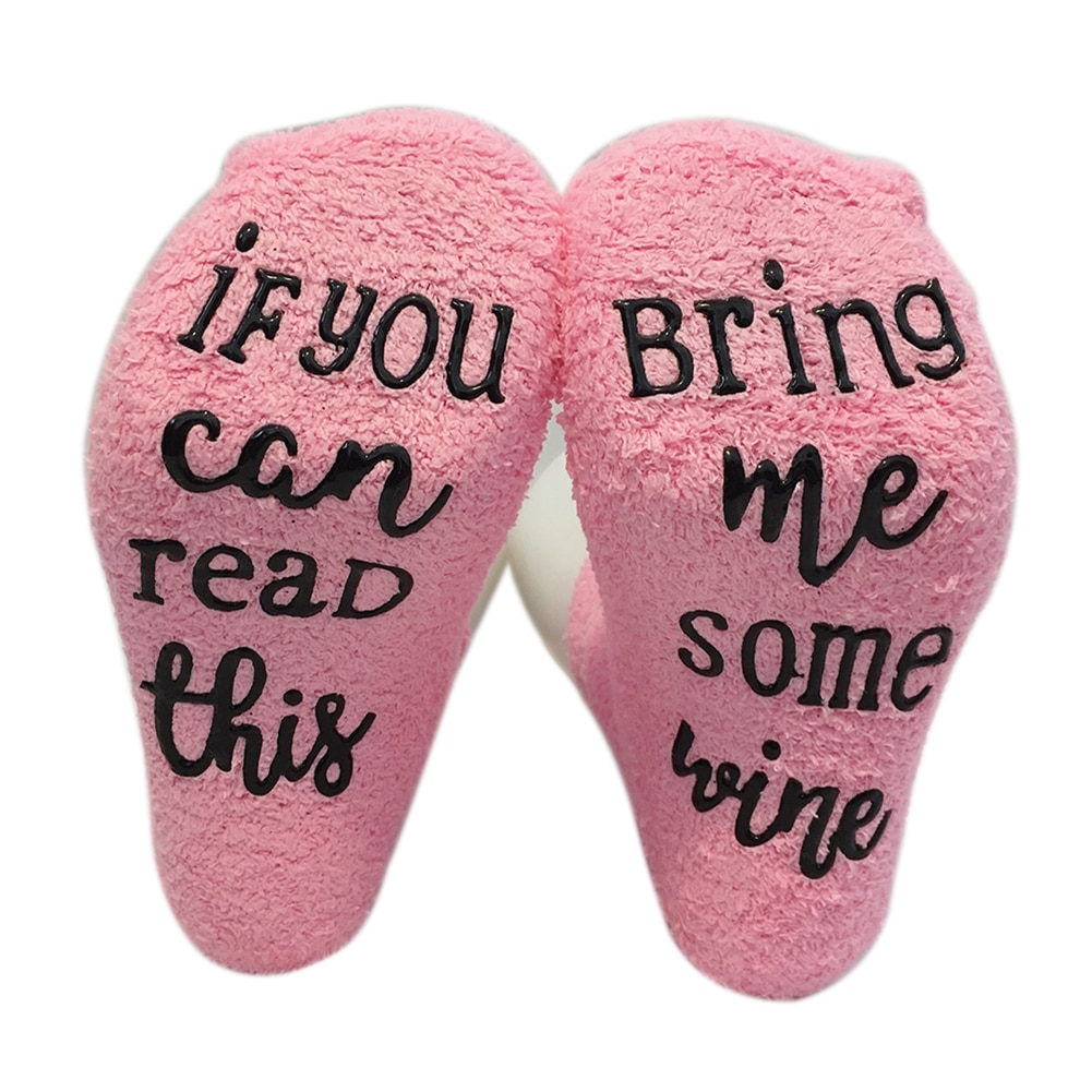 Dames heren wijnsokken met letteropdruk als je deze compressiesok kunt lezen stijlvolle unisex grappige sokken casual ademende sokken