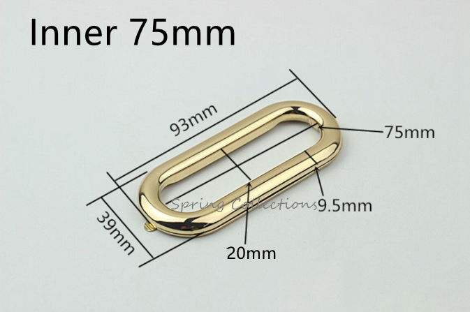 Ilhós de ilhó tipo oval interno 75/88mm com revestimento de superfície, ilhó para bolsa, acessórios de hardware de couro com 10 tamanhos