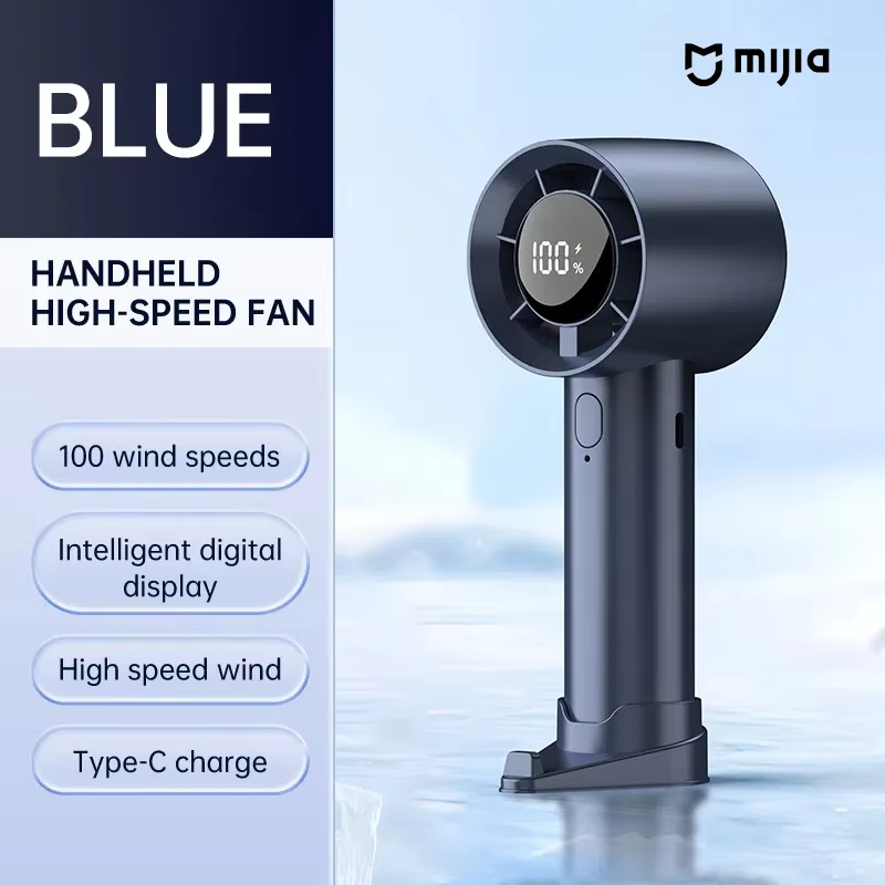 Xiaomi Przenośny mini Wiatraczek Chłodzący Lodem, 100 Prędkości, Mocny Wiatrak, Szybki Ładowanie USB, Podstawka strąk Telefon 2025: Burgundowy