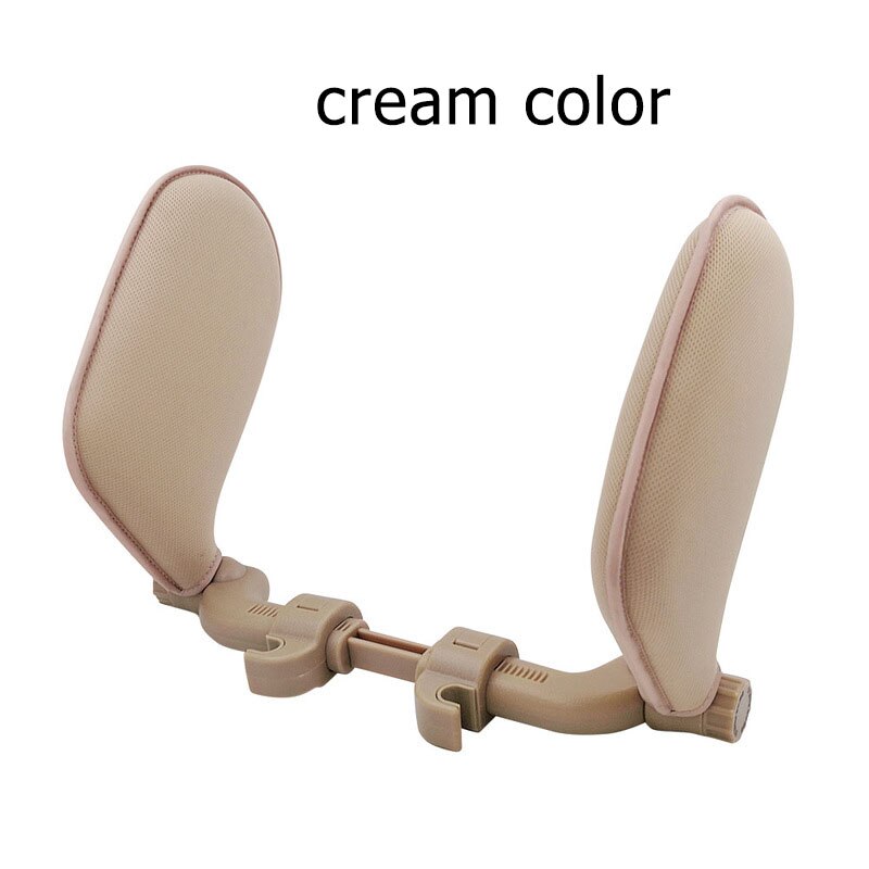 Autostoel Hoofdsteun Reizen Rest Nekkussen Ondersteuning Oplossing Voor Kinderen En Volwassenen Kinderen Auto Seat Hoofd Kussen Auto Kussen: Cream color