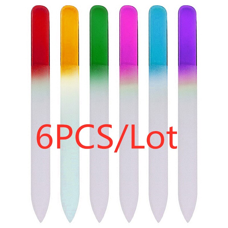 6/1 Uds lima de uñas de pulir arena para arte de uñas belleza herramienta de maquillaje de cristal duradero lima de cristal herramientas de arte de uñas de manicura: 07