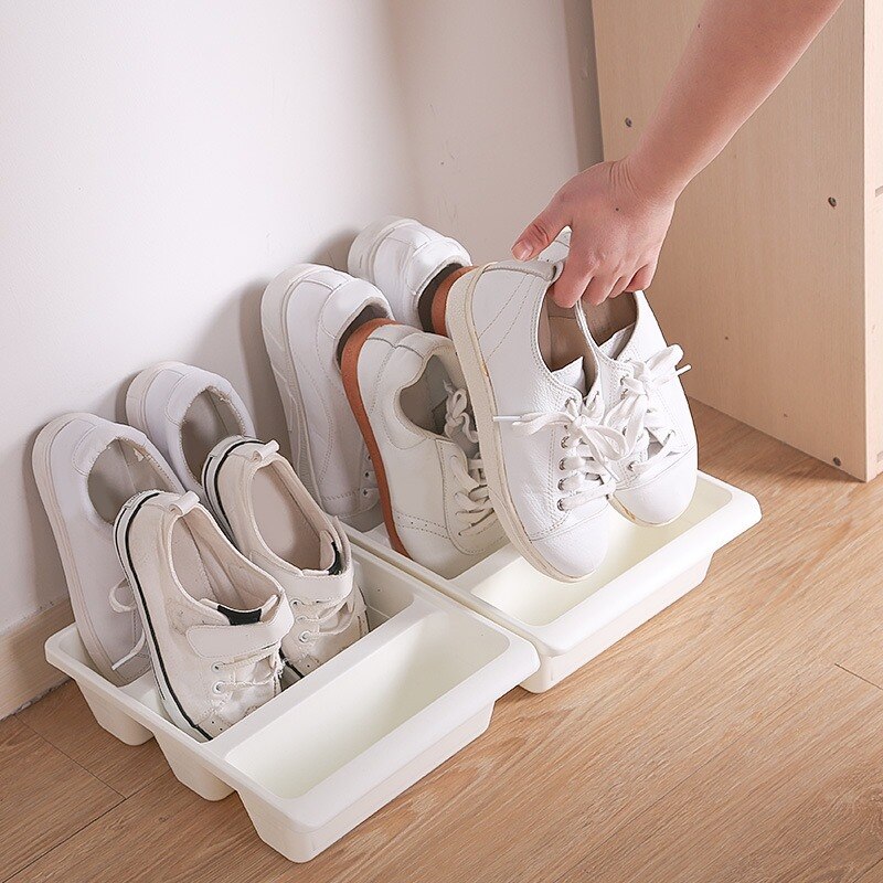 DIY Assembly 6 Layers Stackable Shoe Organizer Shoe Shelf Shoe Rack Stand Space Saving Shoe Hanger Shoe Box Cabinet