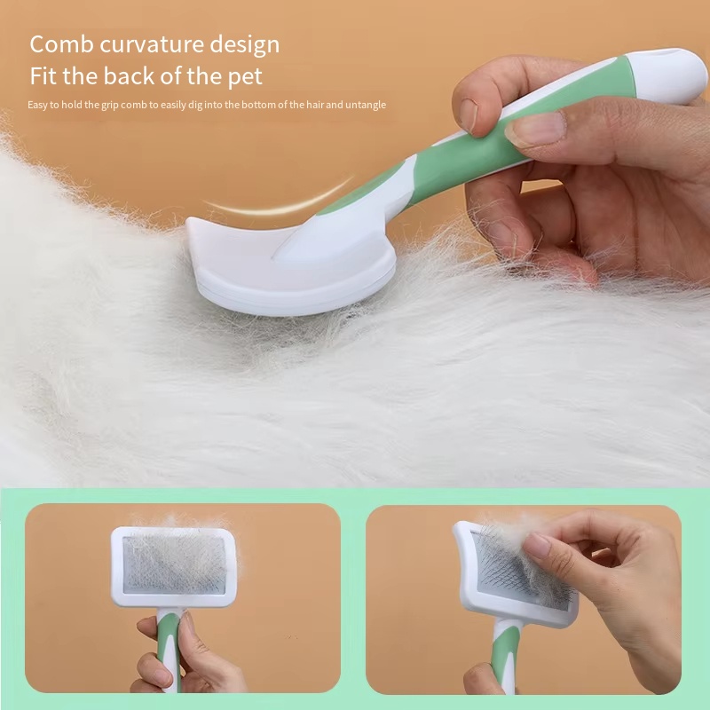 Peine para quitar el pelo de mascotas, cepillo para perros y gatos, aseo de pelo largo, cepillo para gatos de interior, removedor de pelo, limpieza, rebanador de belleza, suministros para mascotas
