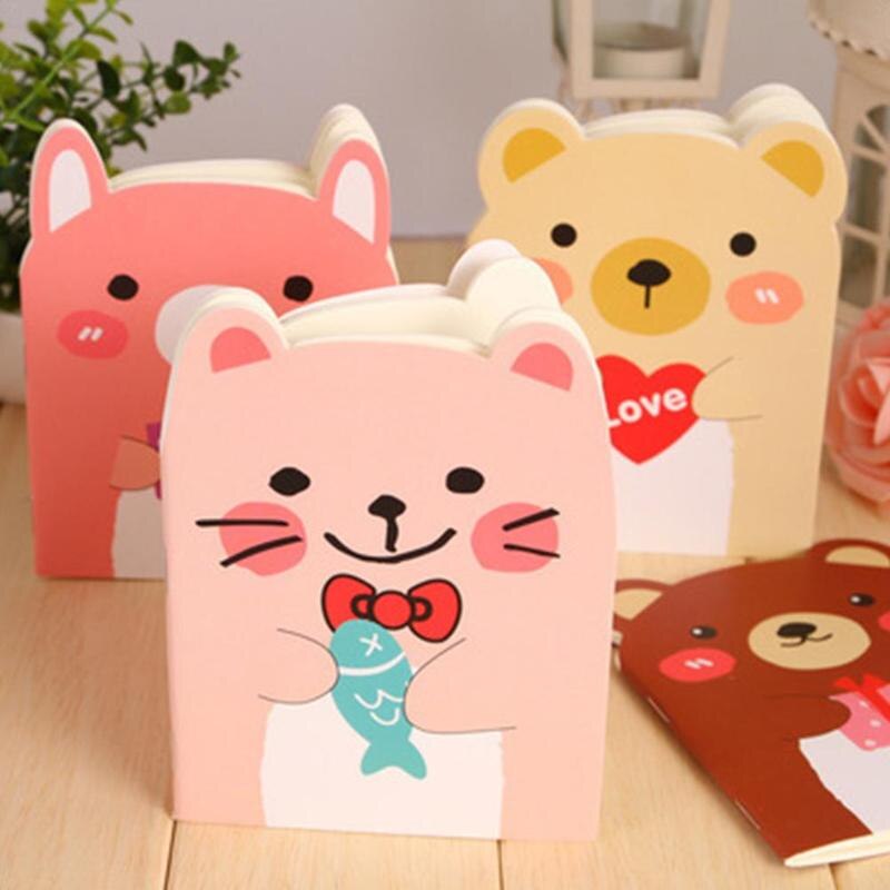 Notebook Stationery Notepad Cute Cartoon Bear Words Reciting Students In Random Colors Notepad G5U4