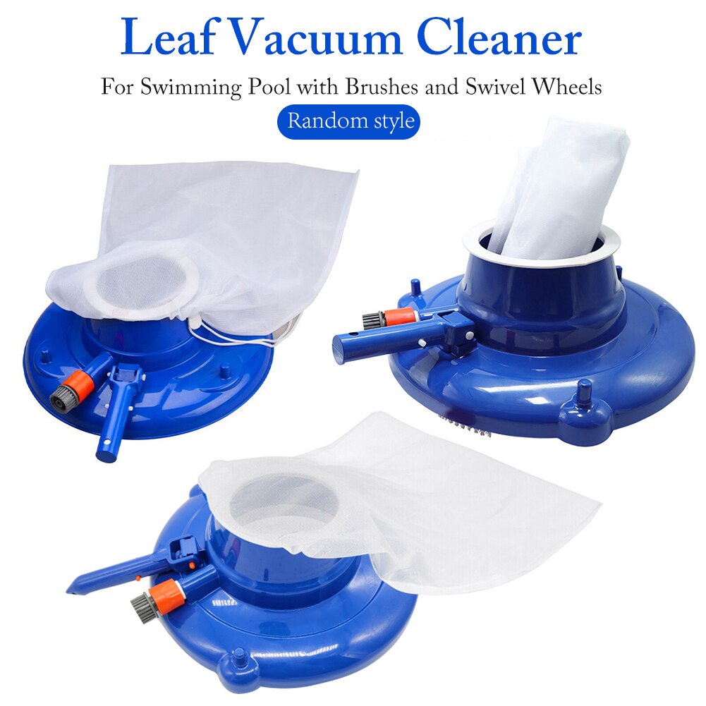 1pcs Leaf Vacuum Cleaner Swimming Pool Useful Quick Cleaning Suction Head With Brushes Swivel Wheels Pool Cleaner Tool: US Random style
