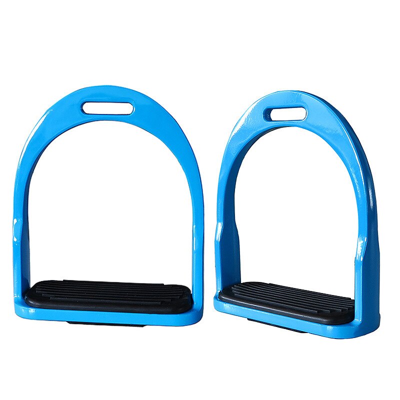 Estribos para caballos, estribo de acero inoxidable, Flexible, para adultos y niños: Blue