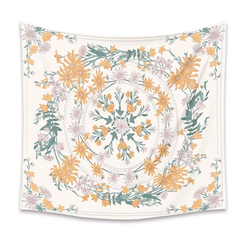 Heimat garten Tapisserie Zimmer dekoration Zauberstab abdeckt mandala dekoration tuch Plus samt tapisserie aufbringen Polyester Material: Gelb / 150X200CM