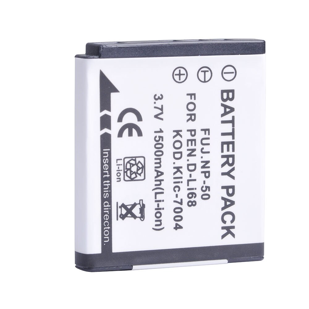 1500mAh NP-50 FNP50 NP50 KLIC-7004 D-Li68 Batterie pour Fujifilm X10 X20 F50 F75 F665 F775 F900 EXR F505 F305 F85 F200 F100 F50FD.