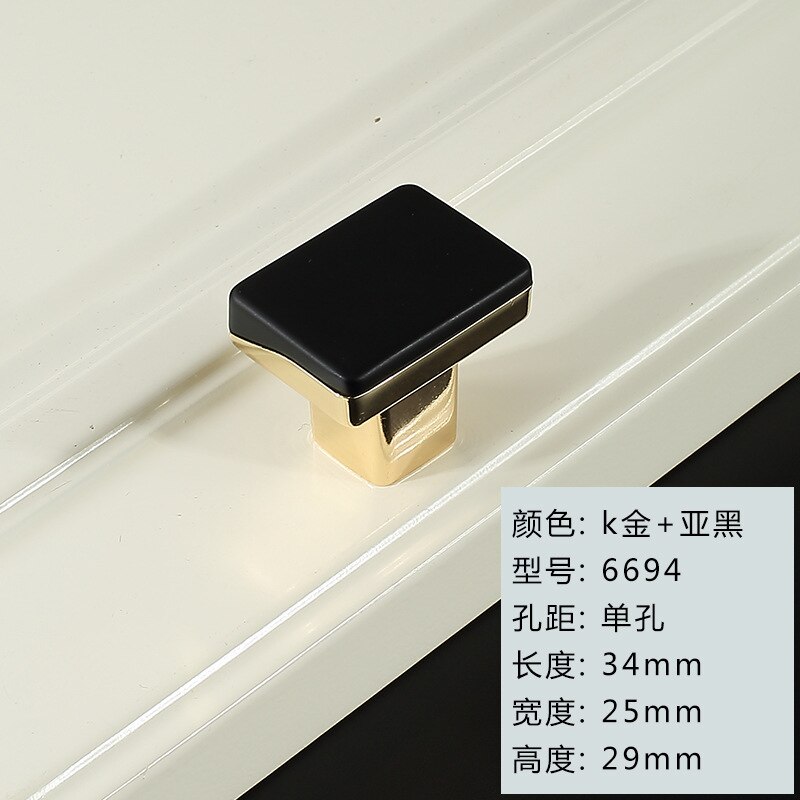 Furnitur Cabinet Handl Closet Handle Modern Simple Platinum Square Room Door Handles Modern Zinc Alloy: Gold and black